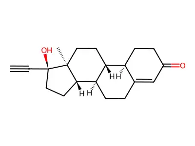 (17xi)-17-Hydroxy-19-norpregn-4-en-20-yn-3-one structure