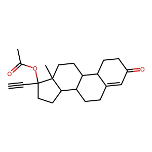 17-(Acetyloxy)-19-norpregn-4-en-20-yn-3-one structure