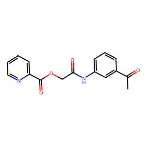 [2-(3-Acetylanilino)-2-oxoethyl] pyridine-2-carboxylate structure