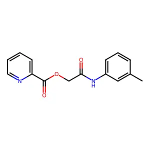 Pyridine-2-carboxylic acid m-tolylcarbamoyl-methyl ester structure