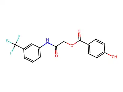 2-Oxo-2-[[3-(trifluoromethyl)phenyl]amino]ethyl 4-hydroxybenzoate structure