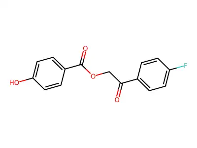 2-(4-Fluorophenyl)-2-oxoethyl 4-hydroxybenzenecarboxylate structure
