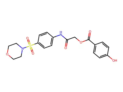 [2-(4-Morpholin-4-ylsulfonylanilino)-2-oxoethyl] 4-hydroxybenzoate structure