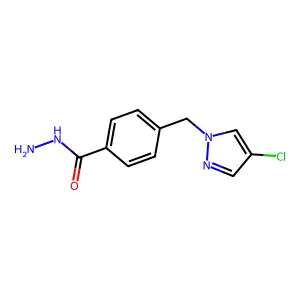 4-[(4-Chloro-1H-pyrazol-1-yl)methyl]benzohydrazide structure