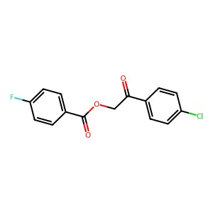 2-(4-Chlorophenyl)-2-oxoethyl 4-fluorobenzoate structure