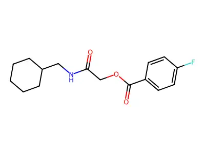 [2-(Cyclohexylmethylamino)-2-oxoethyl] 4-fluorobenzoate structure