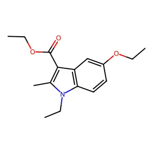 ethyl 5-ethoxy-1-ethyl-2-methyl-1H-indole-3-carboxylate structure