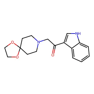 Ethanone, 2-(1,4-dioxa-8-azaspiro[4.5]dec-8-yl)-1-(1H-indol-3-yl)- structure