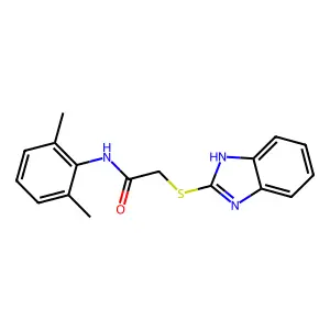 2-(1H-benzimidazol-2-ylsulfanyl)-N-(2,6-dimethylphenyl)acetamide structure