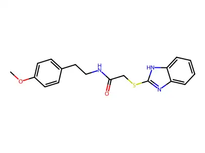 2-(1H-benzimidazol-2-ylsulfanyl)-N-[2-(4-methoxyphenyl)ethyl]acetamide structure