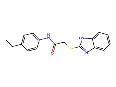 2-(1H-benzimidazol-2-ylsulfanyl)-N-(4-ethylphenyl)acetamide structure
