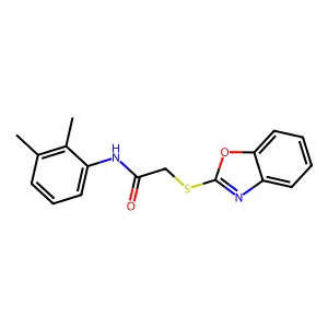 2-(1,3-benzoxazol-2-ylsulfanyl)-N-(2,3-dimethylphenyl)acetamide structure