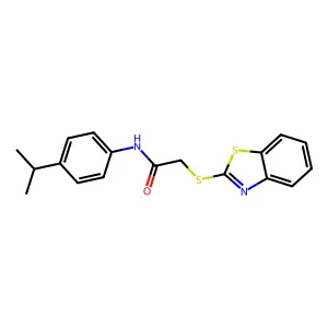 2-(1,3-Benzothiazol-2-ylsulfanyl)-N-(4-isopropylphenyl)acetamide structure