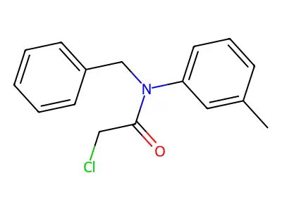 N-benzyl-2-chloro-N-(3-methylphenyl)acetamide structure