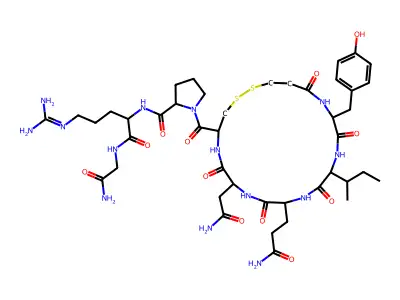 Vasotocin, 1-(3-mercaptopropanoic acid)-8-arg- structure