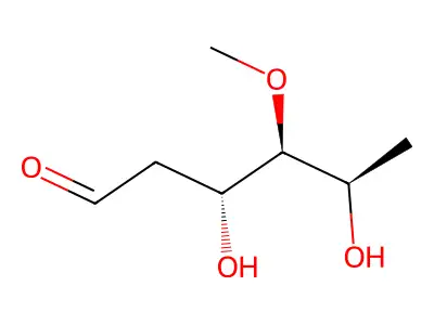 2,6-dideoxy-4-O-methylhexopyranose structure
