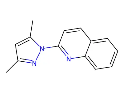 2-(3,5-dimethyl-1H-pyrazol-1-yl)quinoline structure
