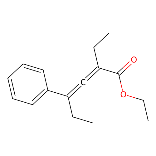 2,3-Hexadienoic acid, 2-ethyl-4-phenyl-, ethyl ester structure