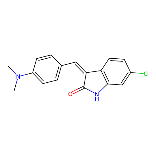 (Z)-6-chloro-3-(4-(dimethylamino)benzylidene)indolin-2-one structure