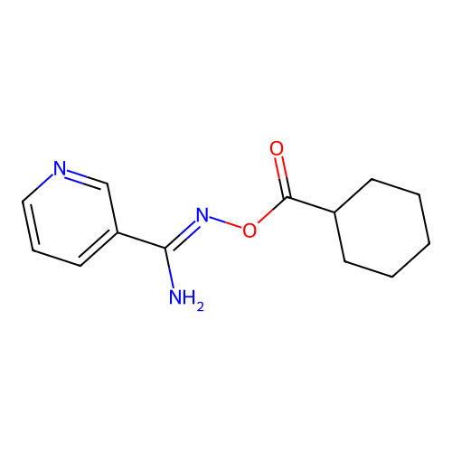 N'-[(cyclohexylcarbonyl)oxy]pyridine-3-carboximidamide structure