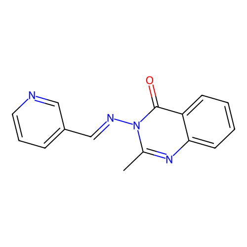 2-methyl-3-[(E)-pyridin-3-ylmethylideneamino]quinazolin-4-one structure