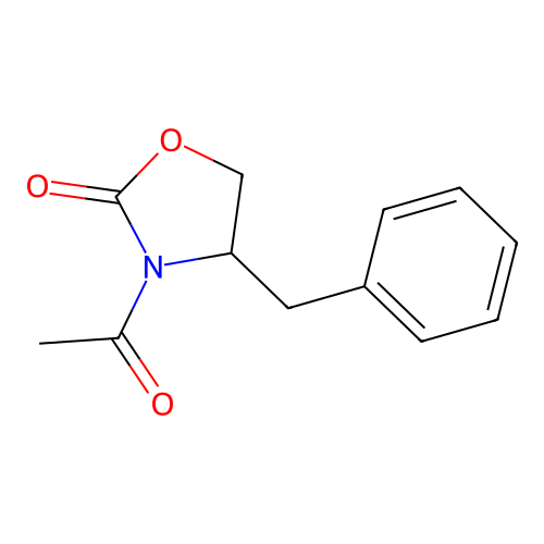 (N-Acetyl)-(4R)-benzyl-2-oxazolidinone structure