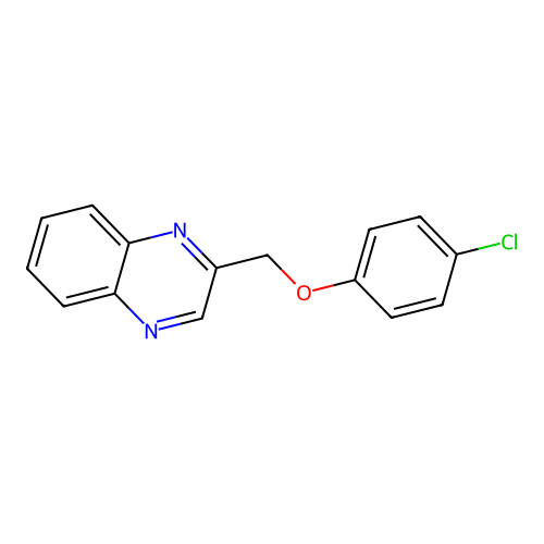 4-Chloro-1-(quinoxalin-2-ylmethoxy)benzene structure