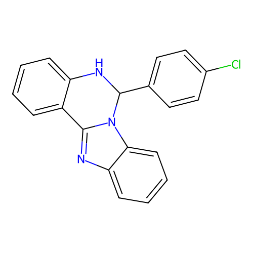 6-(4-Chlorophenyl)-5,6-dihydrobenzimidazo[1,2-c]quinazoline structure