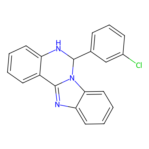 6-(3-Chlorophenyl)-5,6-dihydrobenzimidazo[1,2-c]quinazoline structure