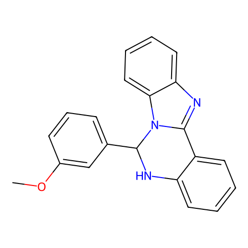 6-(3-Methoxyphenyl)-5,6-dihydrobenzimidazo[1,2-c]quinazoline structure