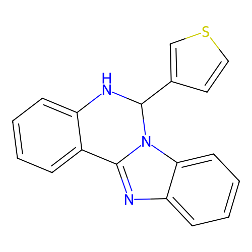 6-(Thiophen-3-yl)-5,6-dihydrobenzimidazo[1,2-c]quinazoline structure