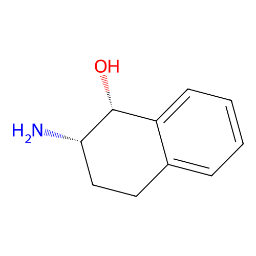 Cis-(1R,2S)-2-amino-1,2,3,4-tetrahydronaphthalen-1-OL structure