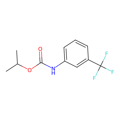 Isopropyl m-trifluoromethylcarbanilate structure