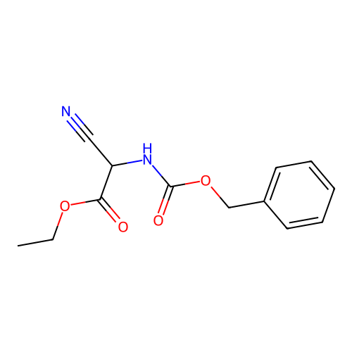 Ethyl 2-(((benzyloxy)carbonyl)amino)-2-cyanoacetate structure