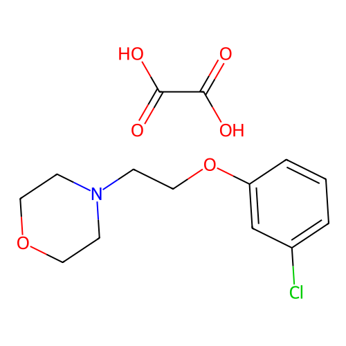4-[2-(3-Chlorophenoxy)ethyl]morpholine ethanedioate structure
