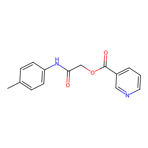[2-(4-Methylanilino)-2-oxoethyl] pyridine-3-carboxylate structure
