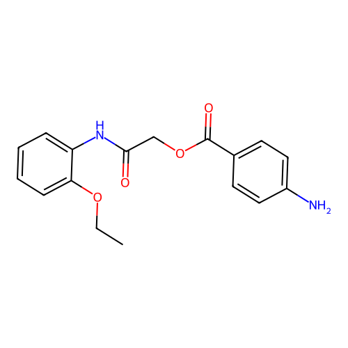 2-[(2-Ethoxyphenyl)amino]-2-oxoethyl 4-aminobenzoate structure