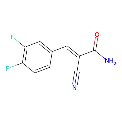 2-Cyano-3-(3,4-difluorophenyl)prop-2-enamide structure