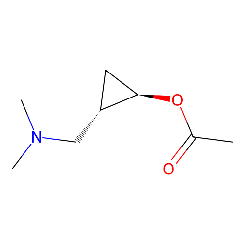 (1R,2s)-2-[(dimethylamino)methyl]cyclopropyl acetate structure