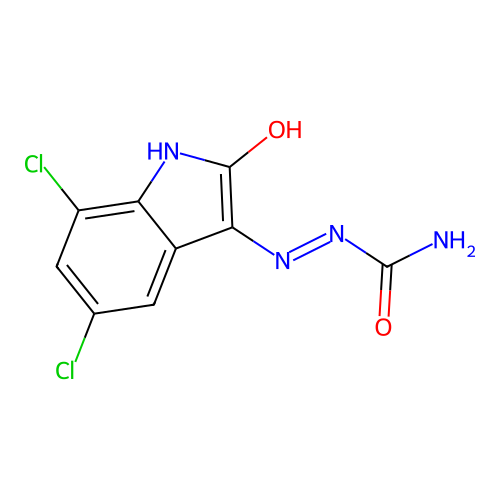 5,7-dichloro-1H-indole-2,3-dione 3-semicarbazone structure