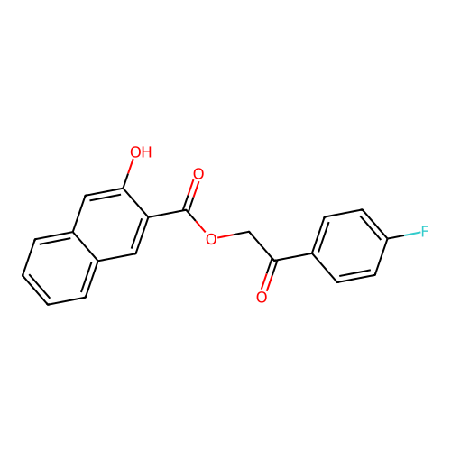 2-(4-Fluorophenyl)-2-oxoethyl 3-hydroxy-2-naphthoate structure