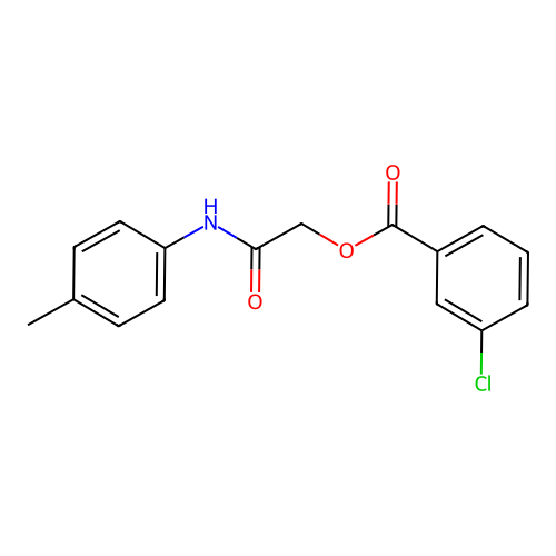 2-[(4-Methylphenyl)amino]-2-oxoethyl 3-chlorobenzoate structure