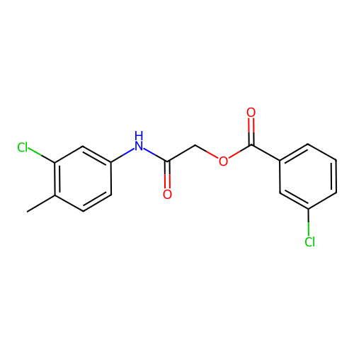 2-(3-Chloro-4-methylanilino)-2-oxoethyl 3-chlorobenzoate structure
