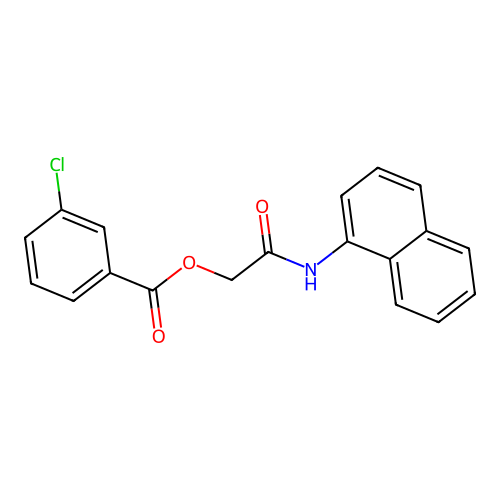 2-(Naphthalen-1-ylamino)-2-oxoethyl 3-chlorobenzoate structure