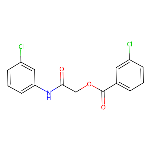 2-(3-Chloroanilino)-2-oxoethyl 3-chlorobenzoate structure