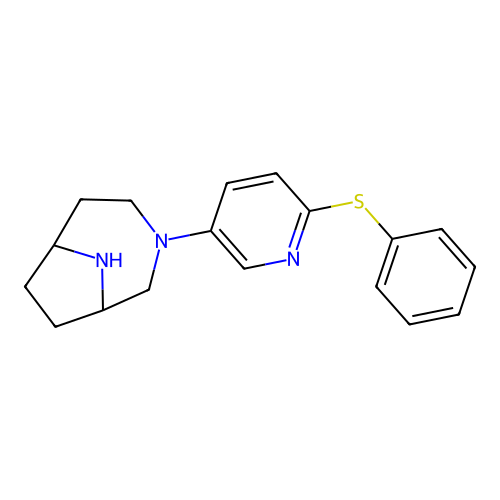 3-(6-Phenylsulfanyl-3-pyridinyl)-3,9-diazabicyclo[4.2.1]nonane structure