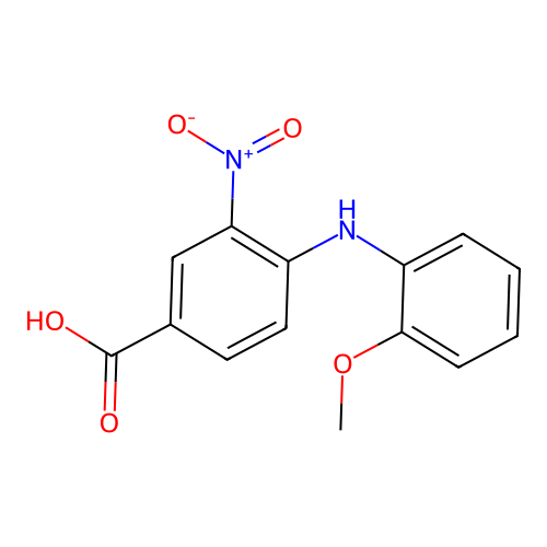 4-[(2-Methoxyphenyl)amino]-3-nitrobenzoic acid structure