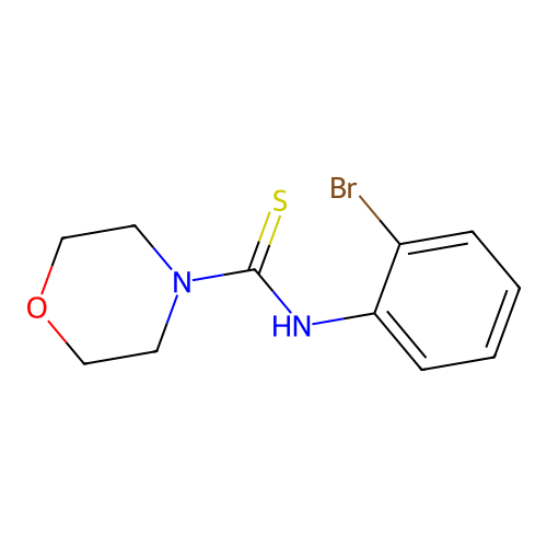 N-(2-bromophenyl)morpholine-4-carbothioamide structure