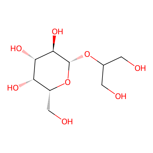 2-O-(beta-D-Galactopyranosyl)glycerol structure