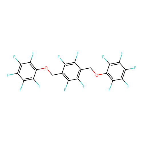 Benzene, 1,2,4,5-tetrafluoro-3,6-bis[(pentafluorophenoxy)methyl]- structure